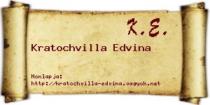 Kratochvilla Edvina névjegykártya